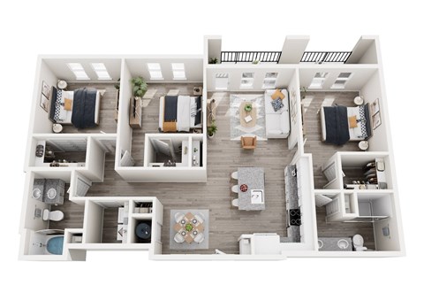 The Douglas Floorplan | Heron Mill Apartments